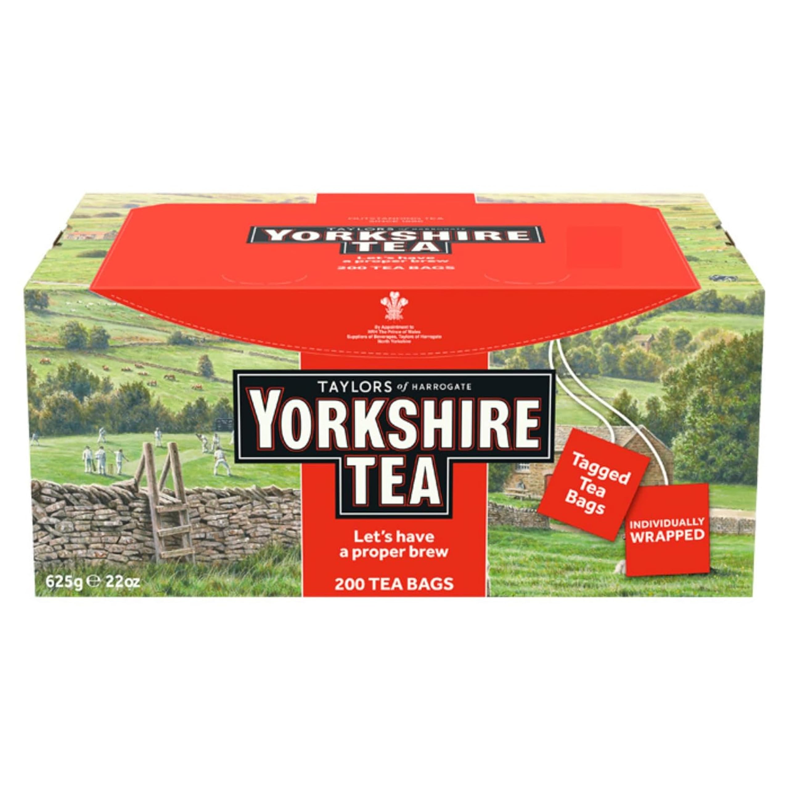 Yorkshire Tea Té Negro, Mezcla Tradicional, 200 Bolsitas con Hilo