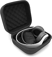 Vista 1 de Casematix Gaming Headset Case compatible con PS5 Pulse 3D auriculares inalámbricos Platino Playstation auriculares inalámbricos para PS4 dongle