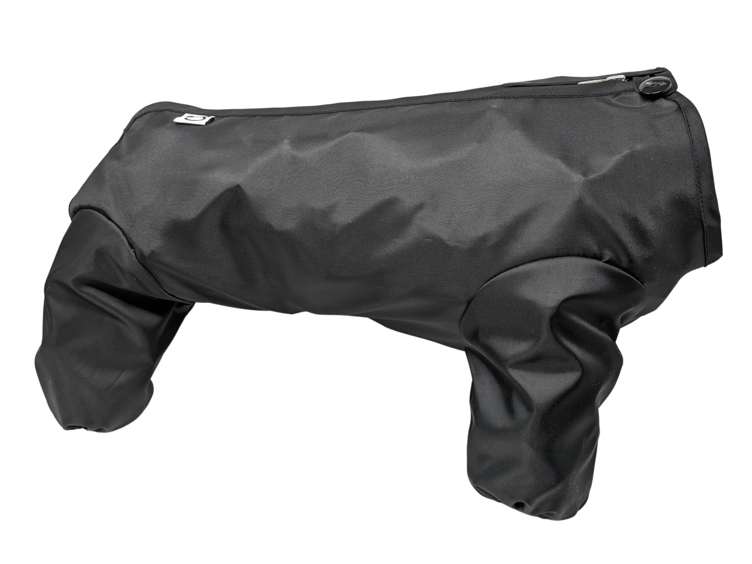 Doggie Coats Trouser Suit Short Half Legs Waterproof Dog Coat (Black, 16 inch)