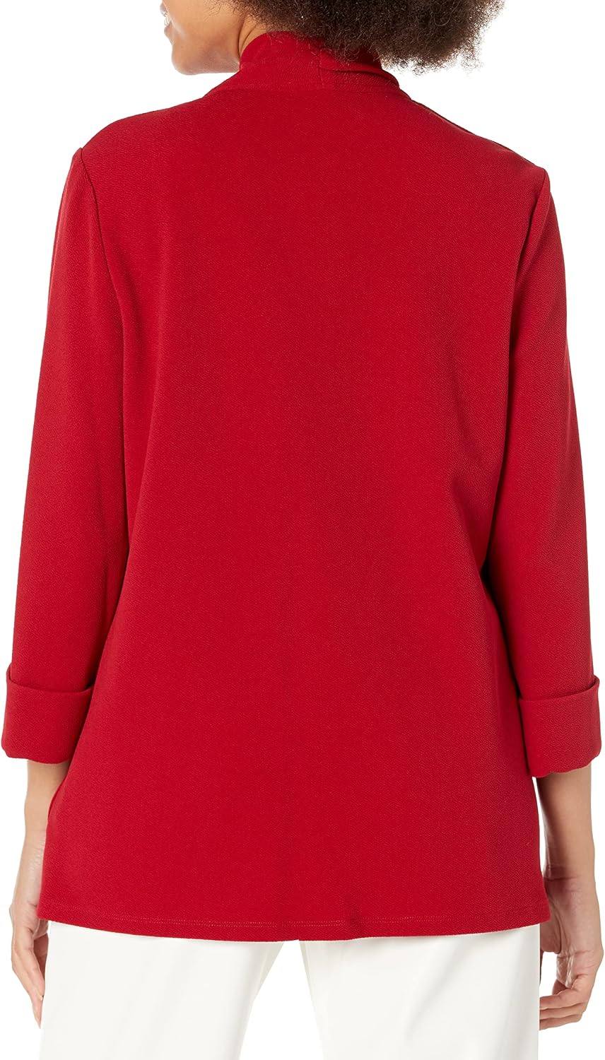 Kasper Women's Cardigan Jacket-fire Red Large Fire Red