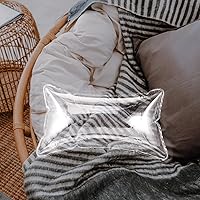 Vista 8 de Yardwe Almohada inflable para acampar de 19.7 pulgadas, portátil, ligera, ajustable, para senderismo, viajes y comodidad para dormir