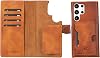 Venito Florence Leather Wallet Phone Case Compatible with Samsung Galaxy S23 Ultra 6.8 inches Case - Extra Secure with RFID Blocking - Detachable Phone Wallet Antique Brown