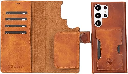 Miniatura 30 de Venito Funda tipo cartera para iPhone 15 con tarjetero y bloqueo RFID, funda de cuero para teléfono, funda desmontable de 6.1 pulgadas, Florencia
