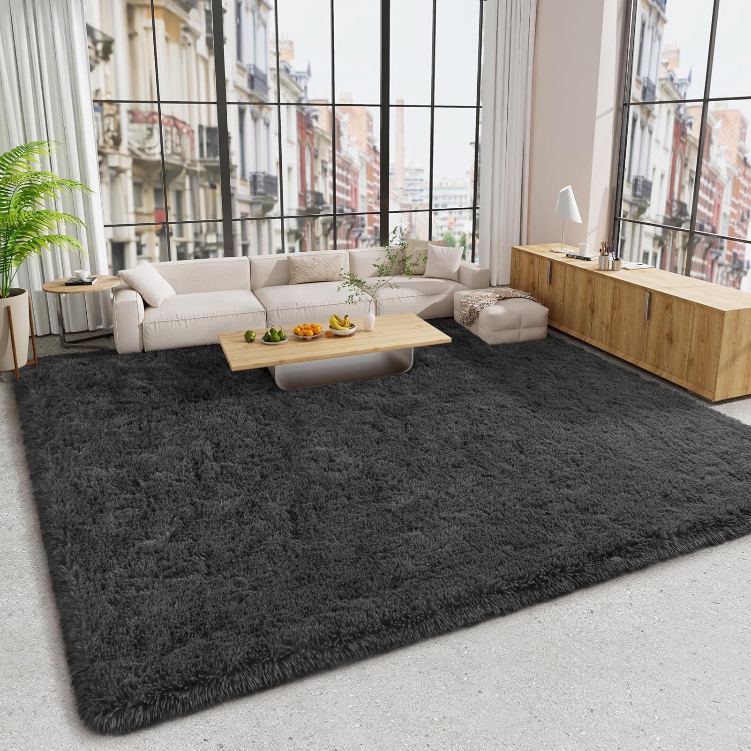 LOCHAS Ultra Soft Indoor Modern Area Rugs 9x12, Fluffy