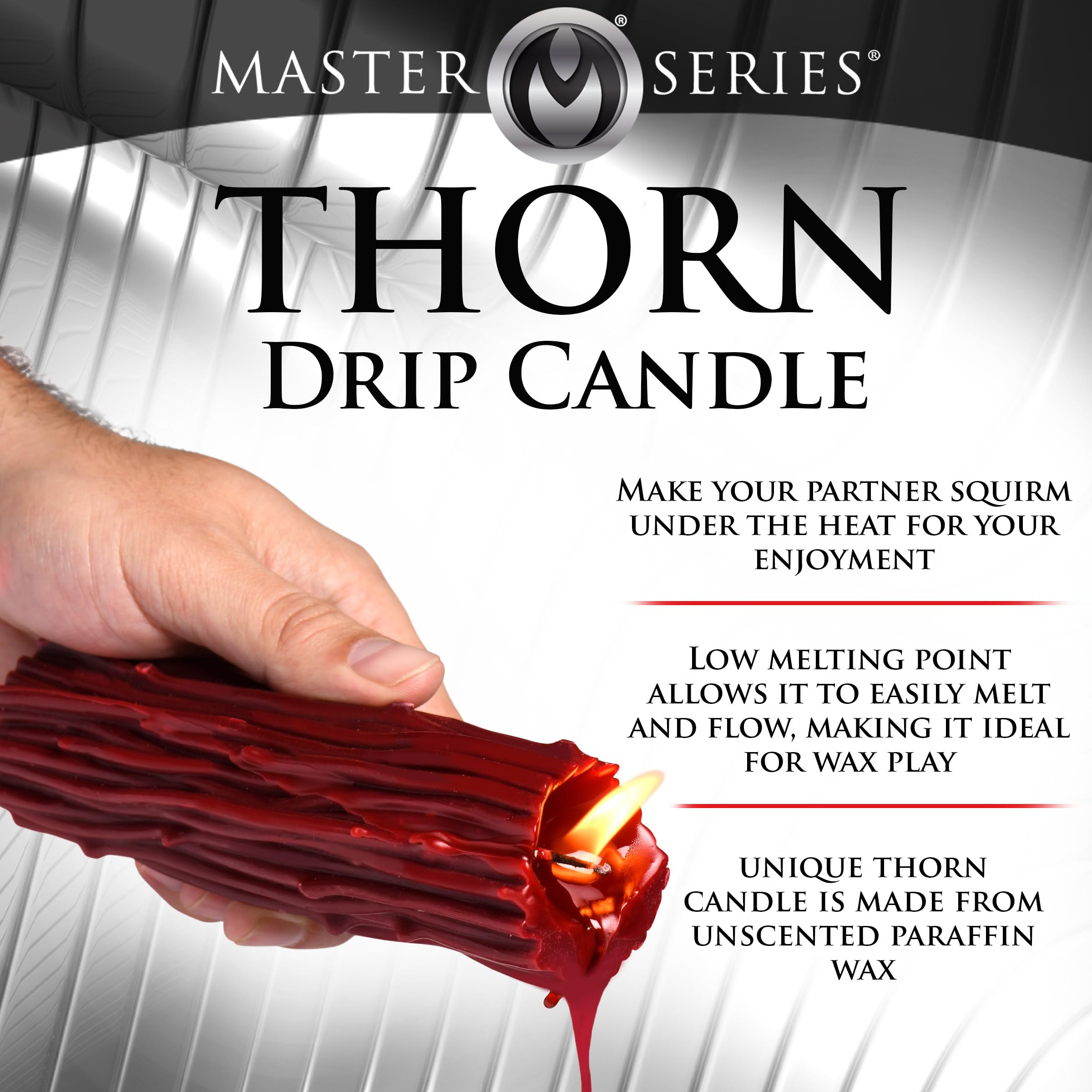 Thorn - Candela a goccia per benessere e relax e massaggio romantico con candela. Basso punto di fusione. Cera per il corpo alla paraffina non profumata. Regalo perfetto per la cura di sé. 1 pezzo,