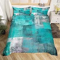 Vista 26 de Erosebridal Funda de edredón de color marrón y blanco tamaño individual, diseño de grafiti ombré para niños y niñas, funda de edredón de acuarela