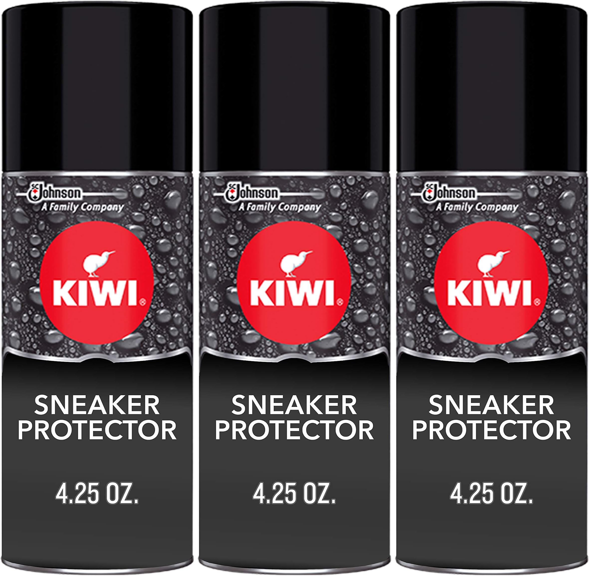 KIWIShoe Waterproofer Protector, Black, 4.25 Ounce (Pack of 3)
