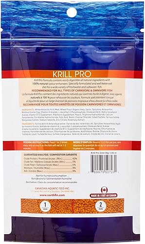 Miniatura 3 de Northfin Pescado Comida Krill Fórmula Pellets de hundimiento lento (0.118 in 8.82 oz)