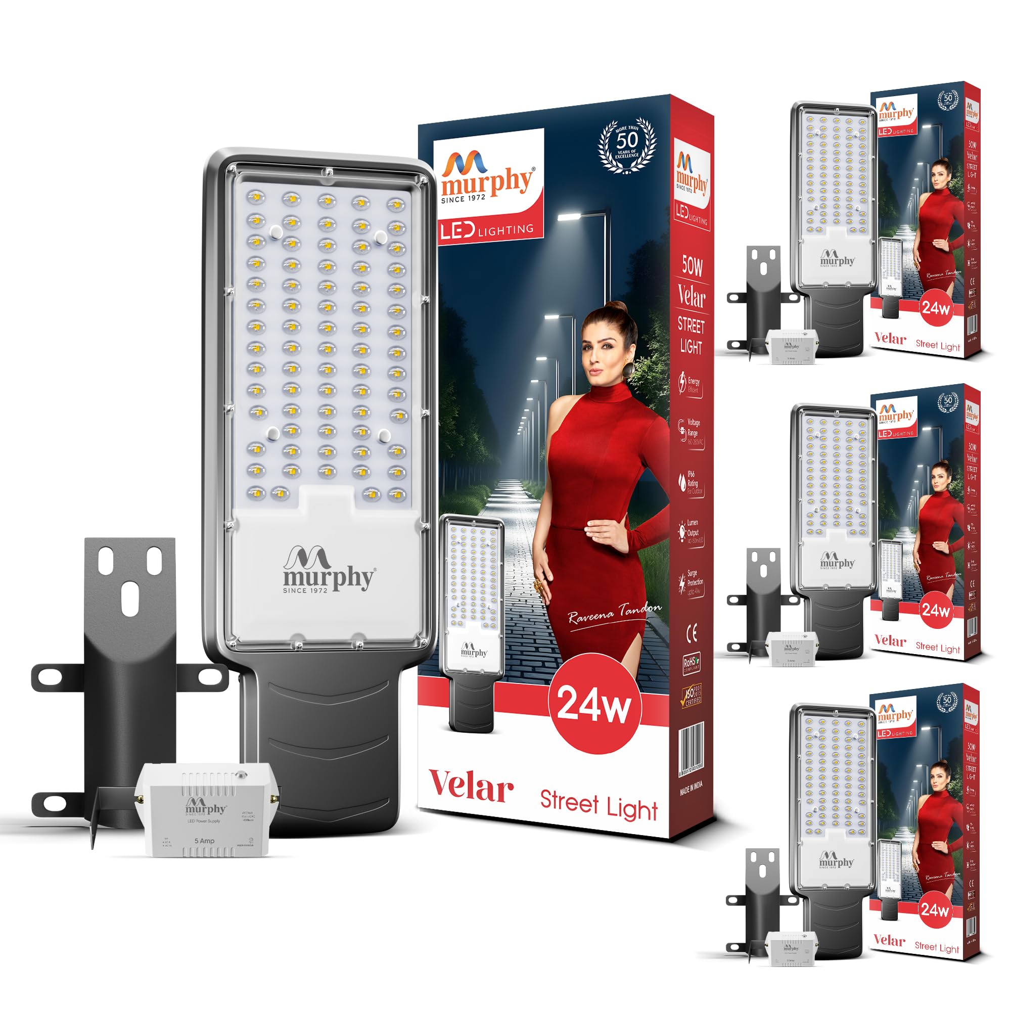 Murphy LED Street Lights - 3600 Lumens, Waterproof & Auto On/Off -15