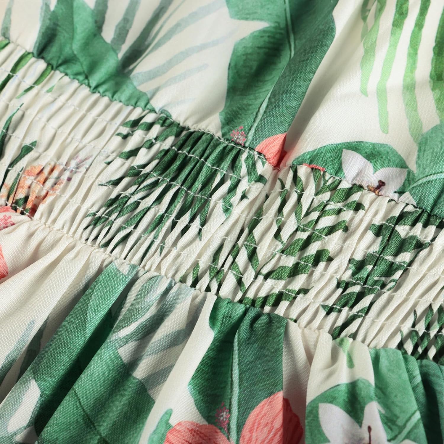 GRACE KARIN Girls Summer Dress Off Shoulder Floral A-line Midi Dress 5-14Y - Image 4