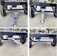 Vista 2 de Remolque, pata de caída de remolque, universal, resistente, galvanizado, de alta resistencia, fácil montaje para autocaravana, caravana, accesorios