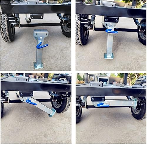 Miniatura 2 de Remolque, pata de caída de remolque, universal, resistente, galvanizado, de alta resistencia, fácil montaje para autocaravana, caravana, accesorios