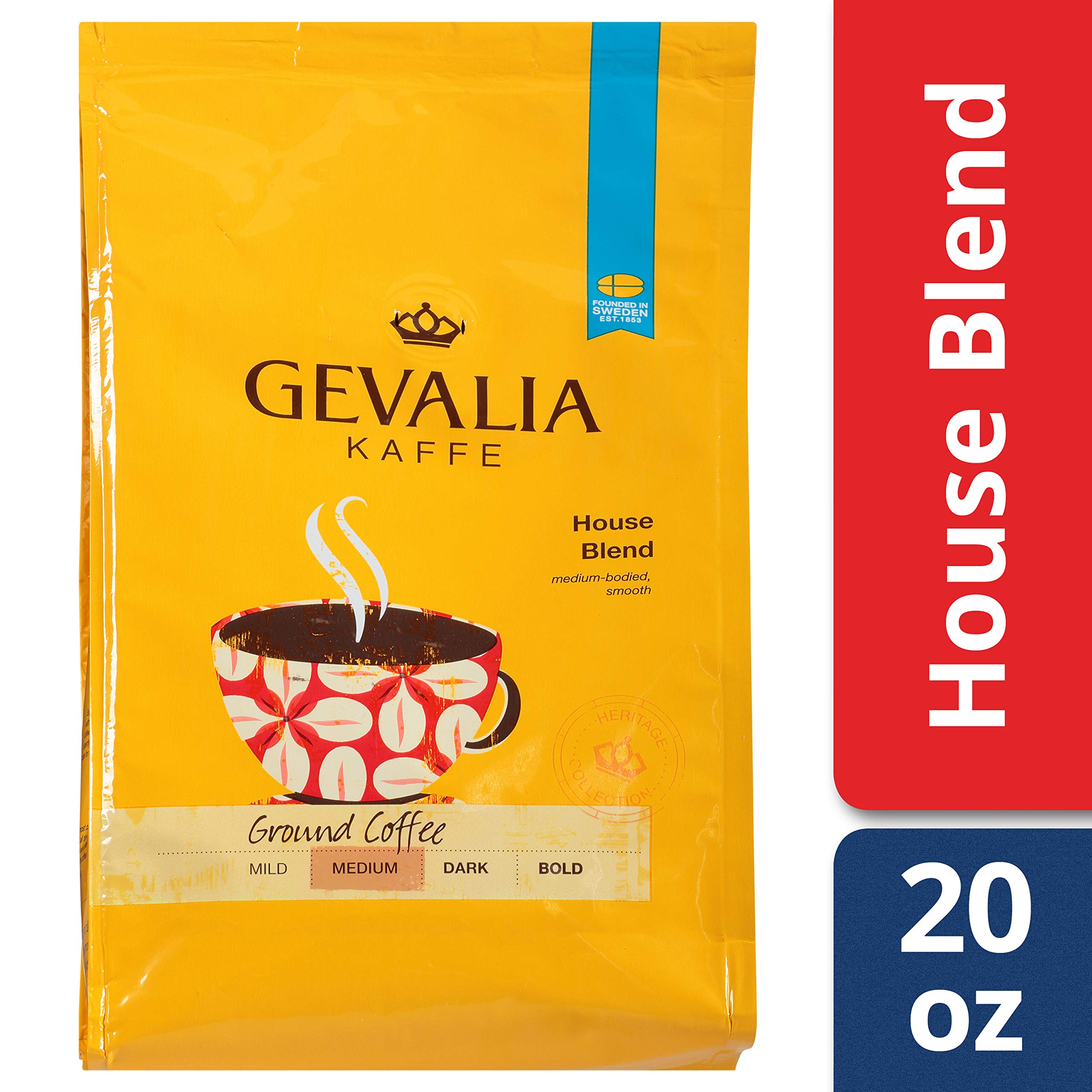 Gevalia Medium Roast Ground Coffee (20oz Bag)