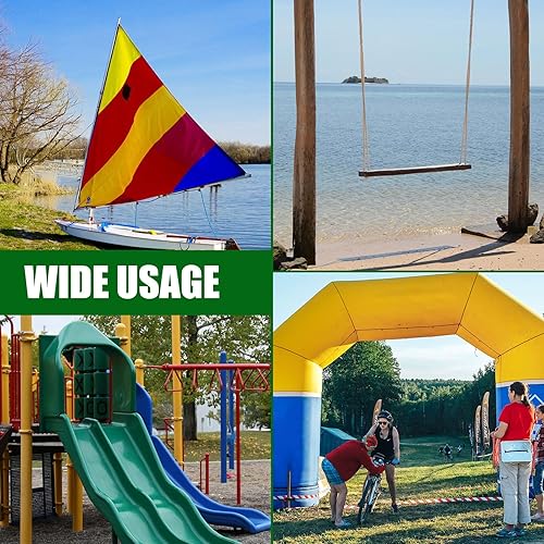 Miniatura 7 de Gisafai Kit de anclaje para cama elástica de 30 pulgadas de largo, 0.472 in de grosor, hoja en espiral de diámetro, anclajes de tierra resistentes,