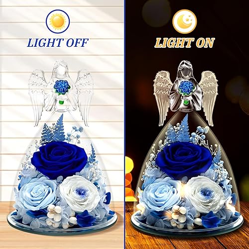 Miniatura 3 de Rosas preservadas en cúpula de cristal, regalo de flores eternas para mujeres, mamá, esposa, cumpleaños, día de San Valentín, rosas eternas para