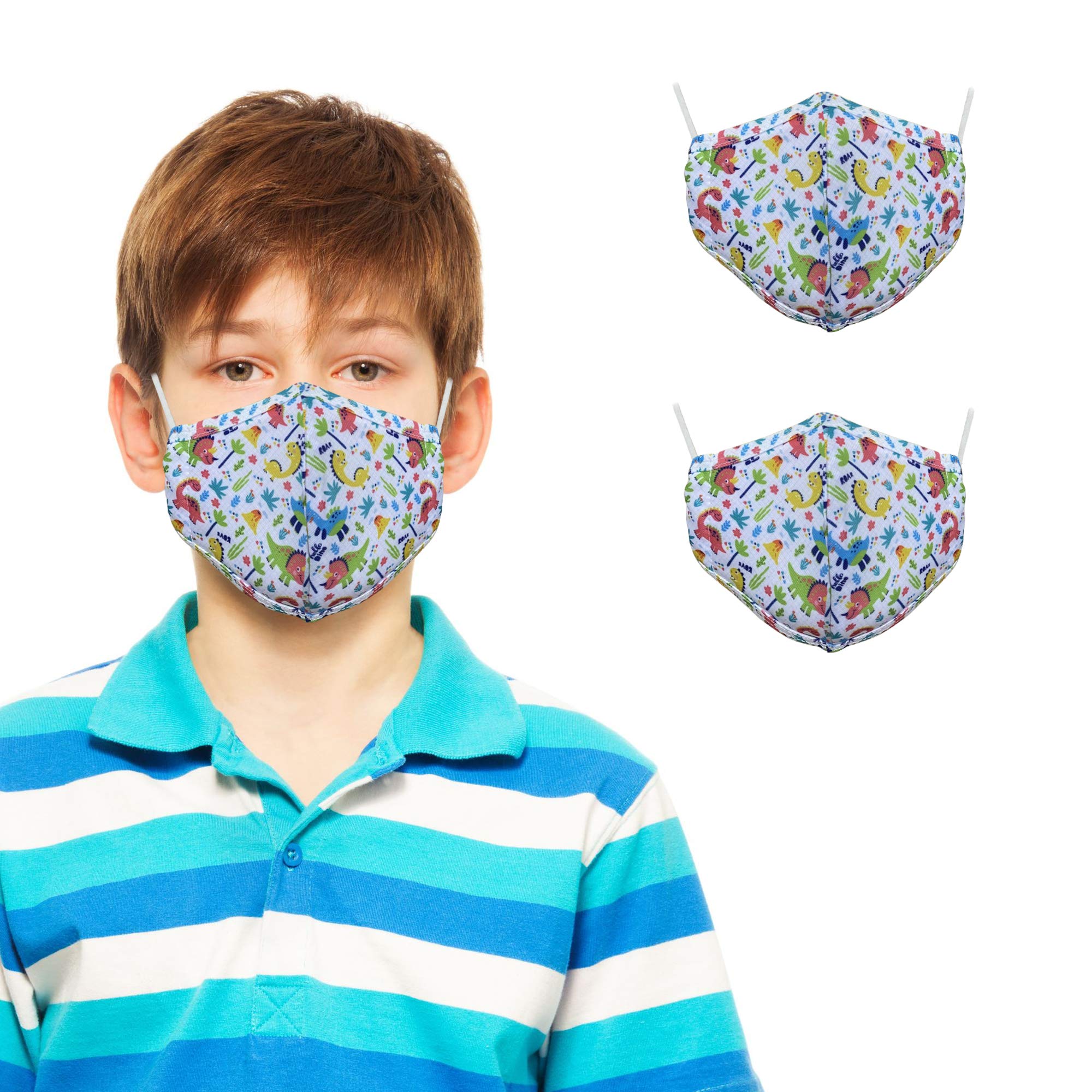 Primeware Protective Reusable Kids Face Mask 2 Layers Cloth Mask (Pack of 2)