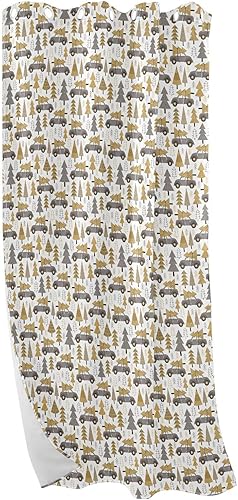 Miniatura 7 de Gold Christmas Trees Car Curtains 84 inches Black Out Window Cover for Bedroom Living Room Room Divider Curtains Door Curtains for Bedroom Decor