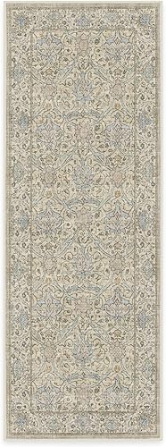 Vista 225 de RUGGABLE x Morris & Co Tapete prémium de pasillo lavable, para pasillo, cocina, entrada, sala de estar, dormitorio u oficina, con base Madreselva