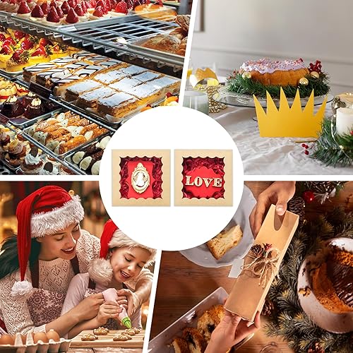 Miniatura 8 de XIINHPKGG - 30 cajas de galletas con ventana de 6 x 6 x 3 pulgadas cajas de panadería, cajas de golosinas, mini cajas de pastelería para cupcakes,