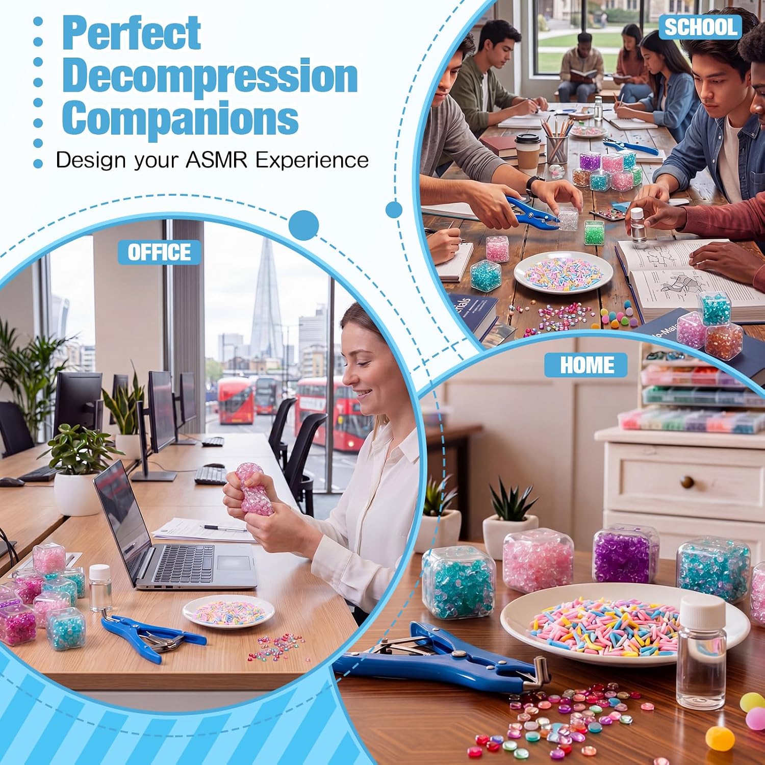 24 Pcs DIY Stress Ball Making Kit, Blank Clear Stress Pressure Balls Skin Kit with Vacuum Evacuating Device & Expander Tool Make Your Own Fidget Pressure Balls for Adults(Cube)