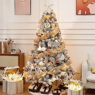 値引き交渉可能】7.5ft 大型クリスマスツリー ランプ飾り付き