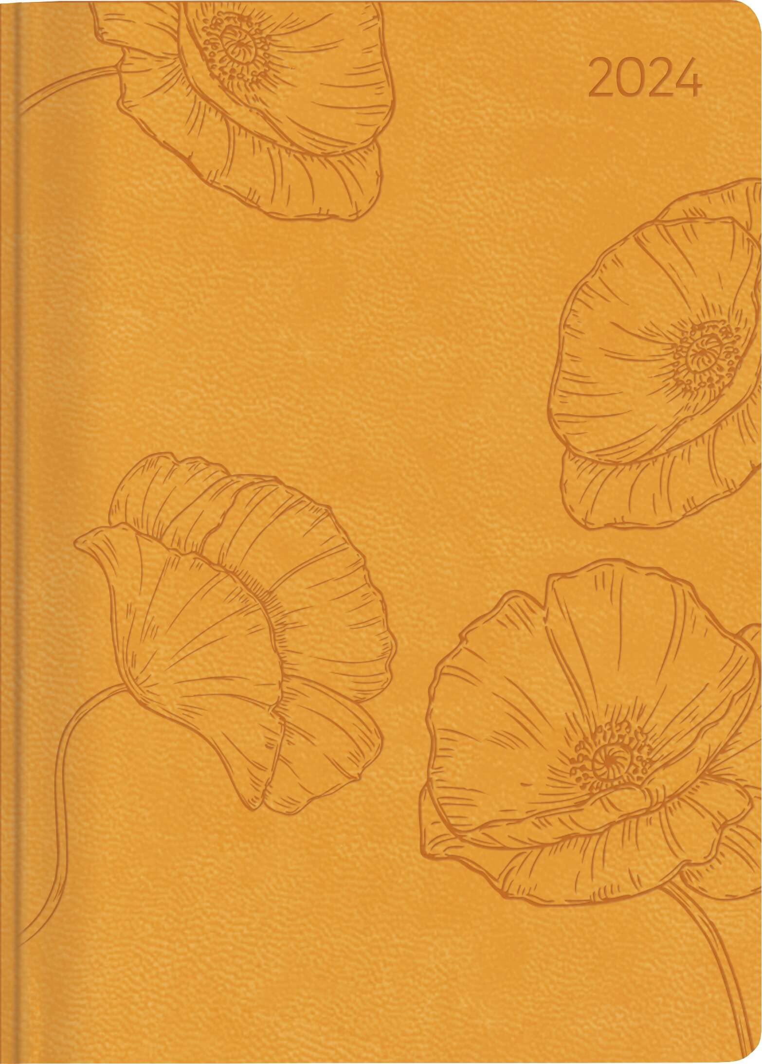Ladytimer Deluxe Honey 2024 - Taschen-Kalender A6 (10,7x15,2 cm) - Tucson Einband - mit Motivprägung - Weekly - 192 Seiten - Alpha Edition
