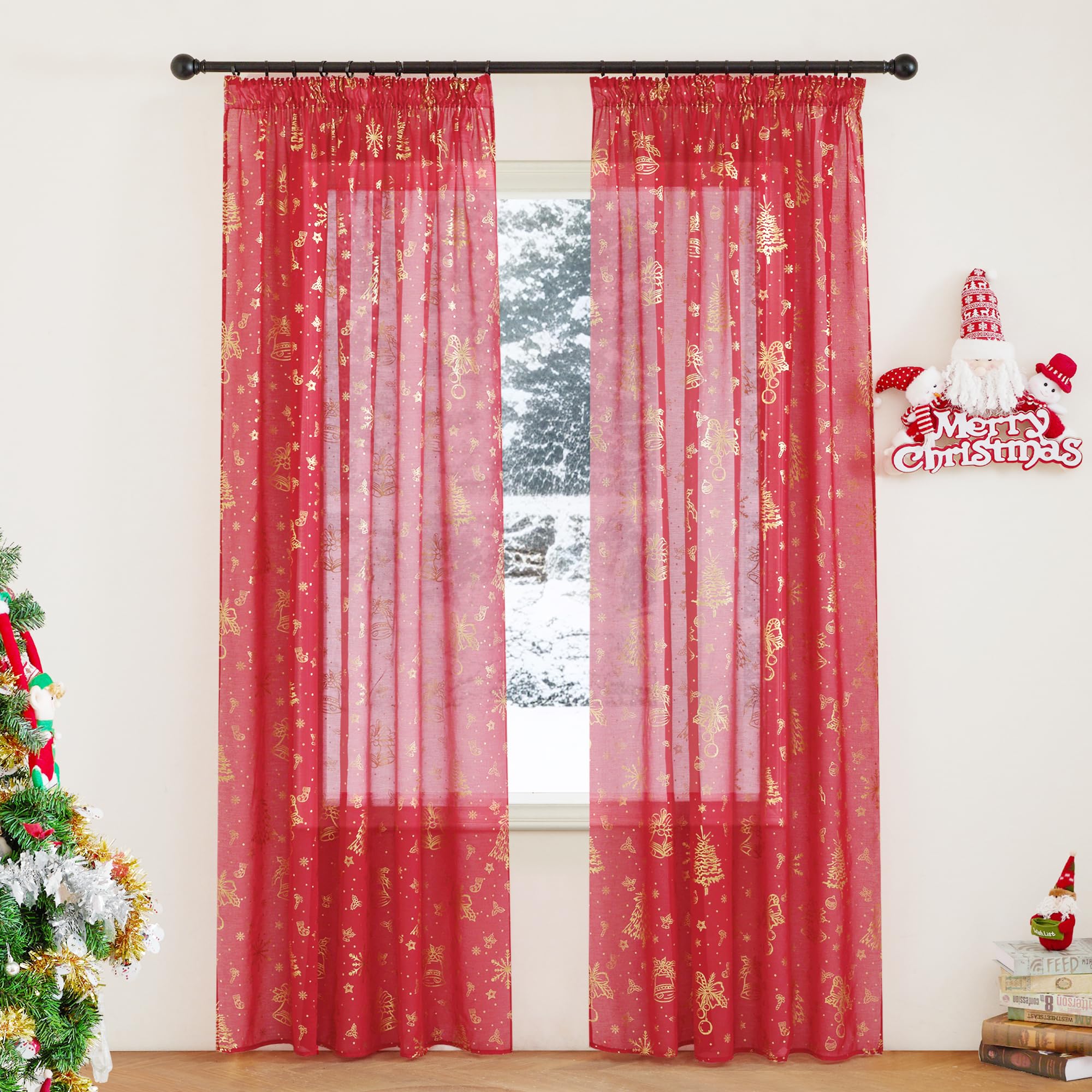 Cortinas Translúcidas Para Salón Dormitorio Un Panel De 140 X 260