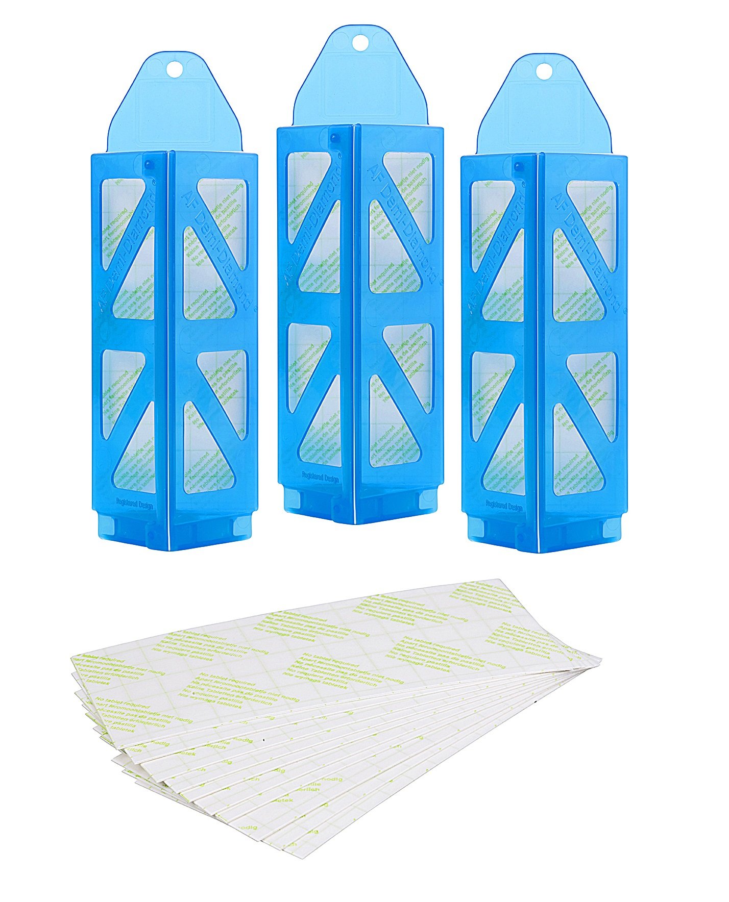 Demi Diamond Food Moth Pheromone Traps pack of 3 traps and 20 pads