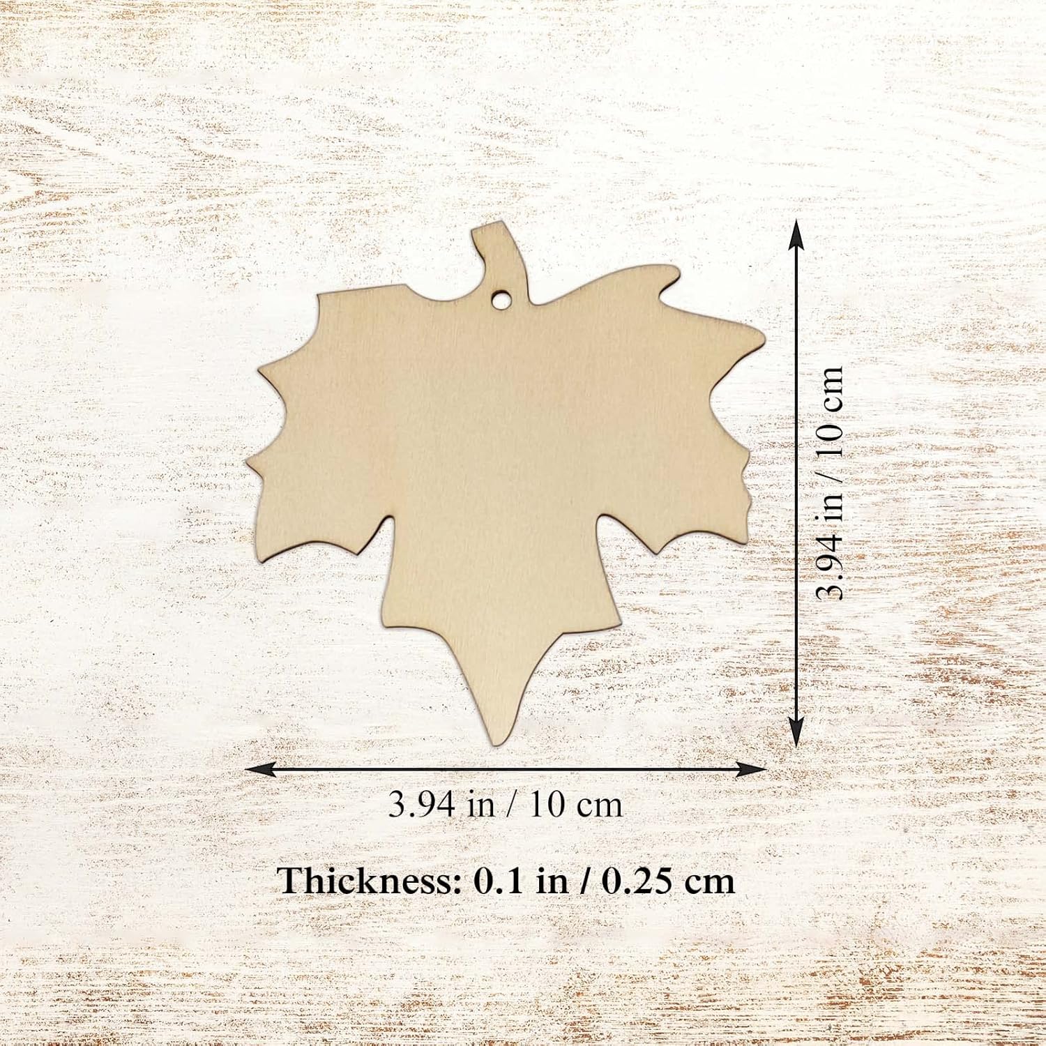 20pcs Maple Leaf Wood DIY Crafts Cutouts Wooden Maple Leaf Shaped Hanging Ornaments with Hole Hemp Ropes Wood Tags for Fall Harvest Thanksgiving Christmas Party Decoration - Image 2