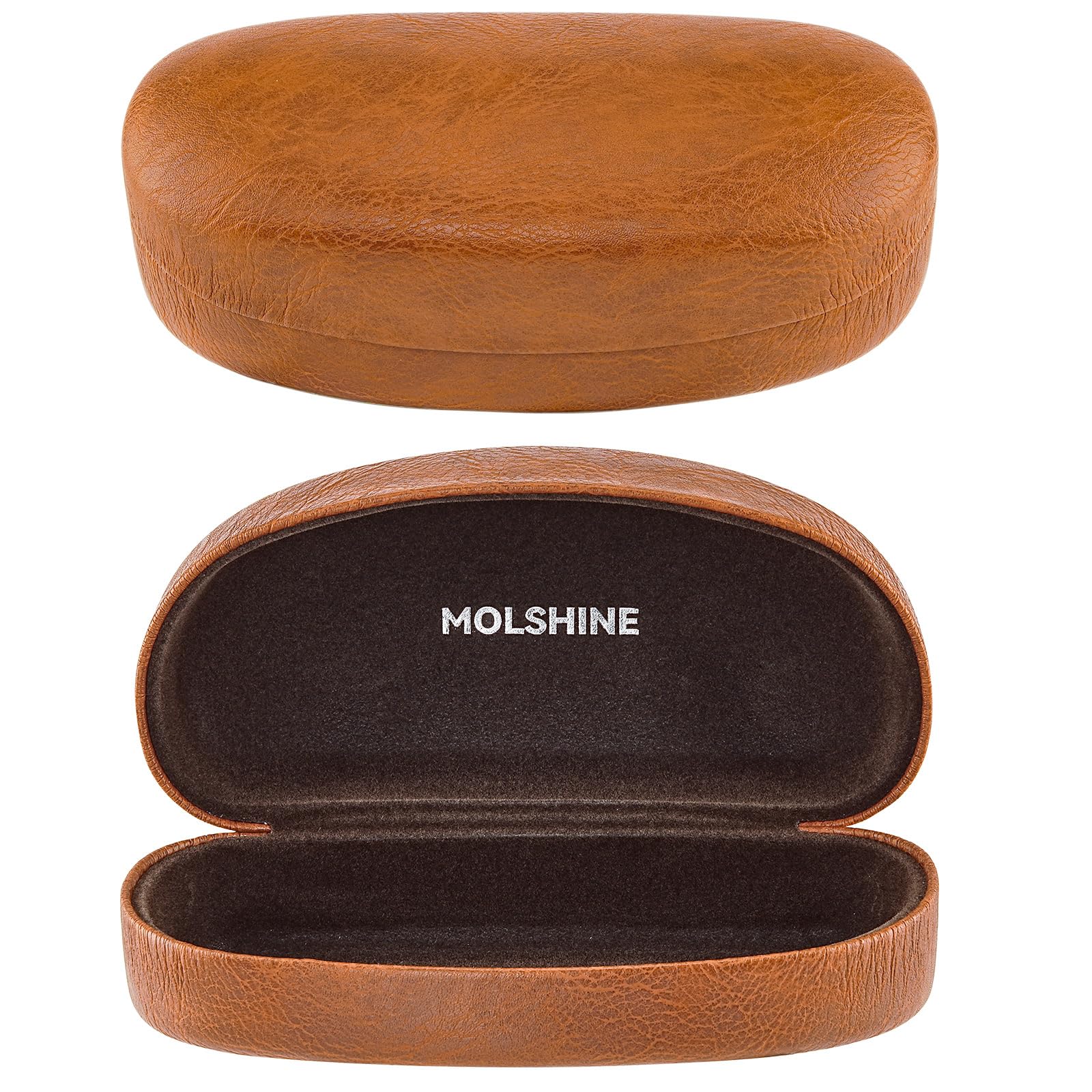 molshineEstuche rígido para gafas de sol, estuche grande clásico para gafas de sol, anteojos con paño de limpieza, bolsillo