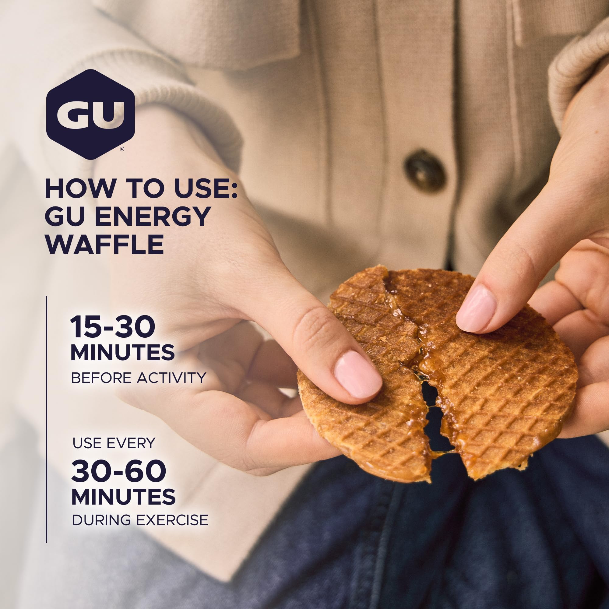 GU Energy Stroopwafel Wild Berry Sports Nutrition Waffle, Caffeine-Free, Gluten-Free, and Kosher dairy On-the-Go Energy for Any Workout, 16 Count — Amazon image 4