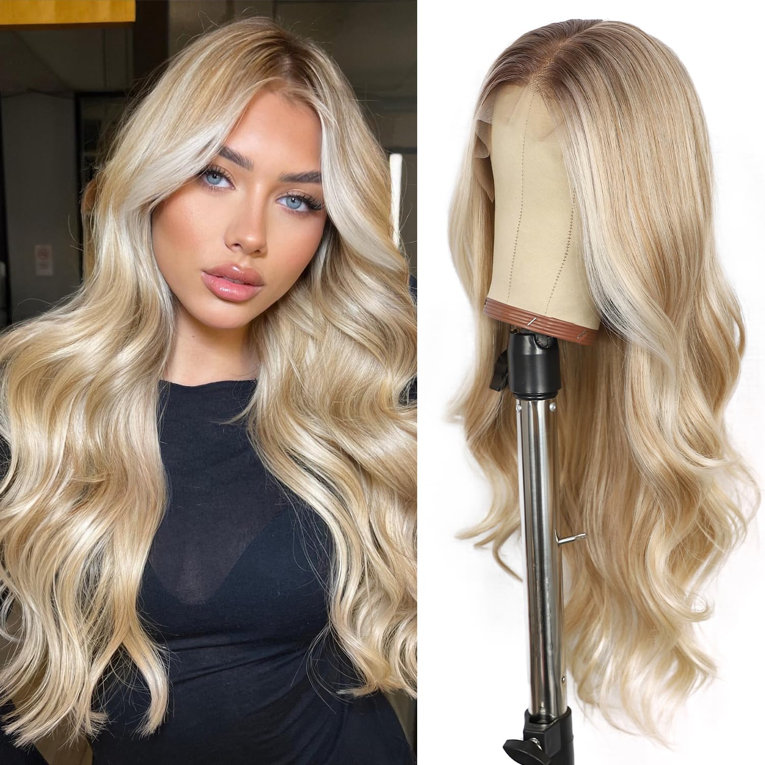 SOMIARIK Blonde Lace Front Wig