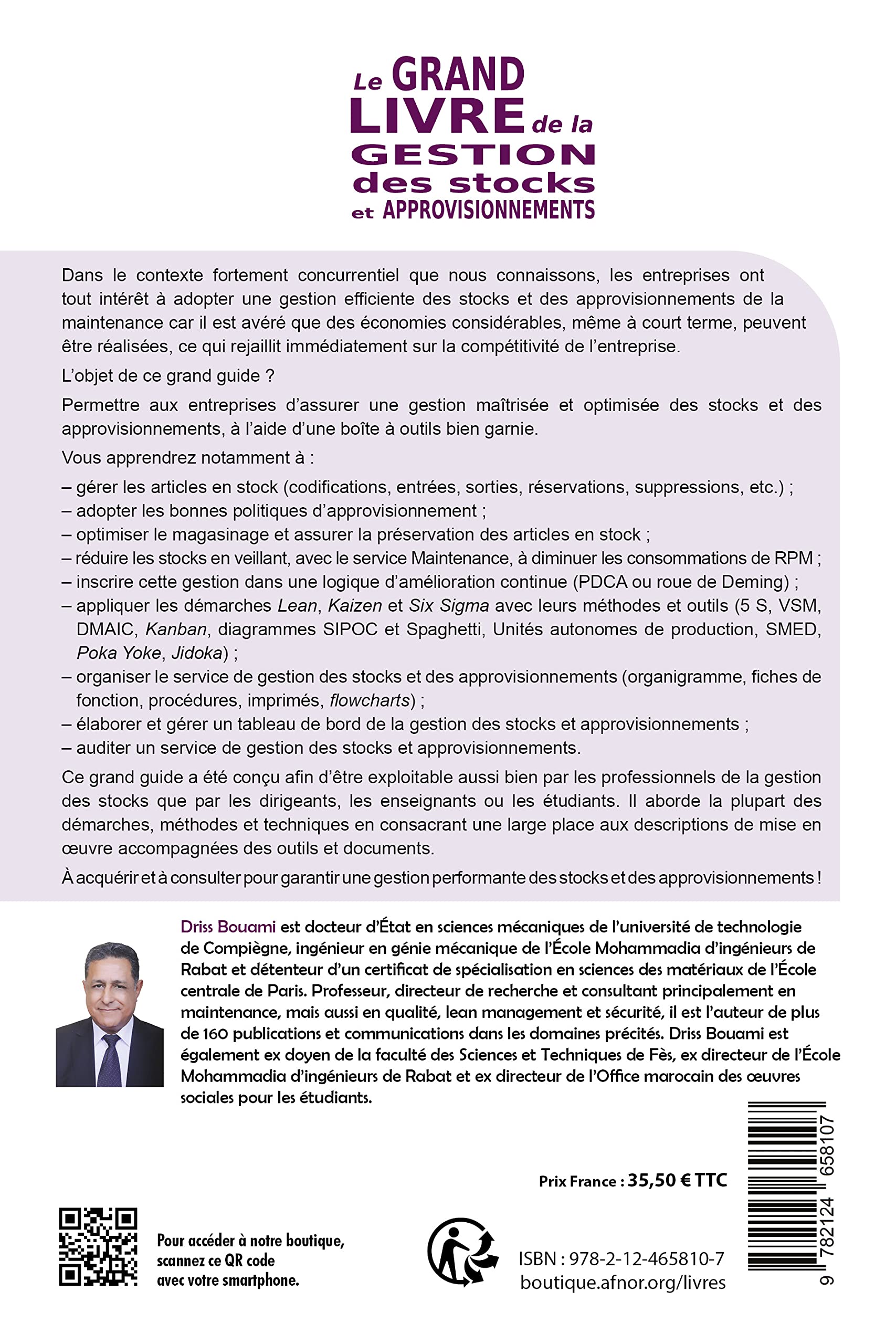 Le grand livre de la gestion des stocks et approvisionnements: Pour une maintenance performante