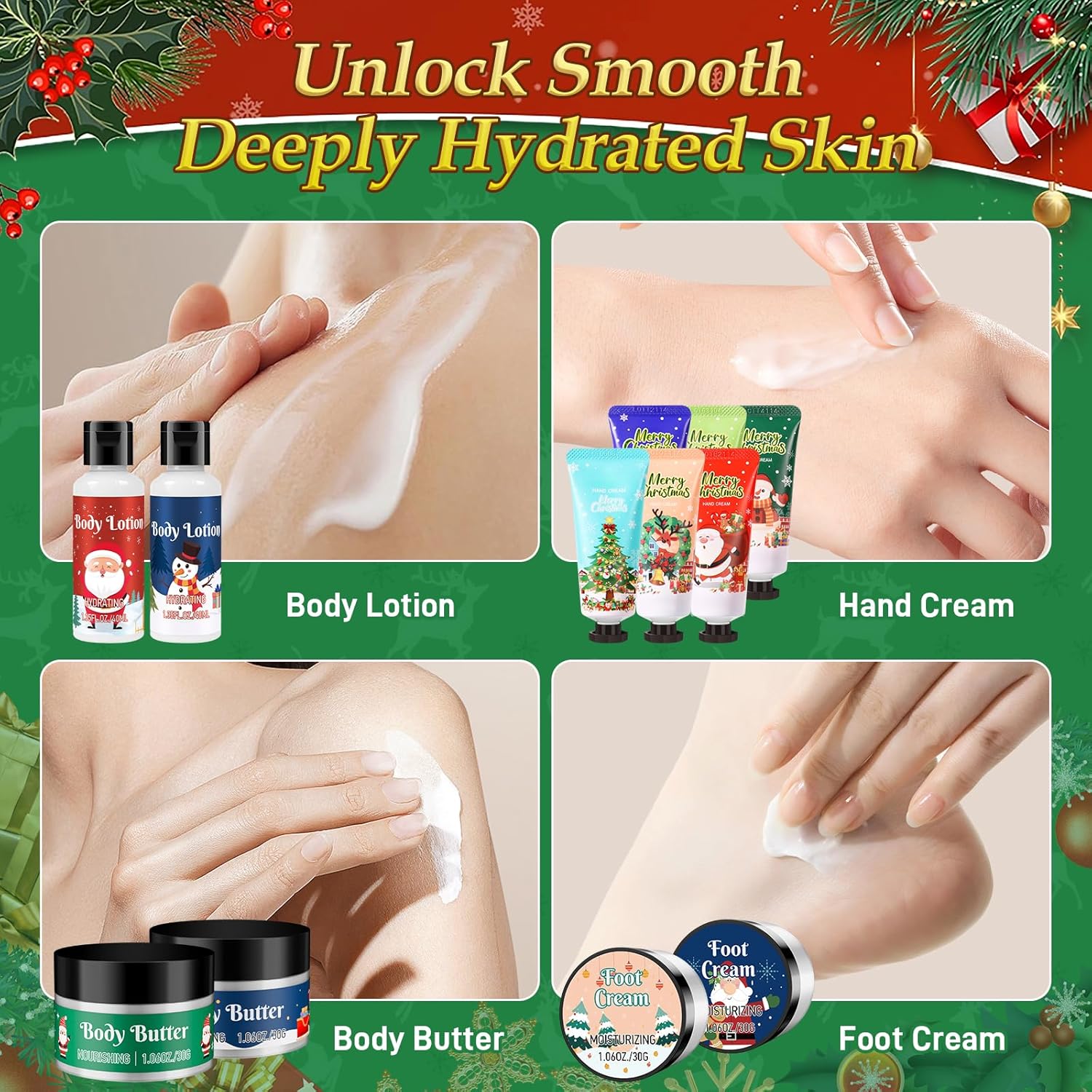 Silvercell Advent Beauty Calendar 2025 Christmas Gifts for Women, Advent Calendar for Teen Girls Bath and Body Gift Set, 24 Days of Christmas Surprise Box Spa Gifts for Women & Teen Girls - Image 6