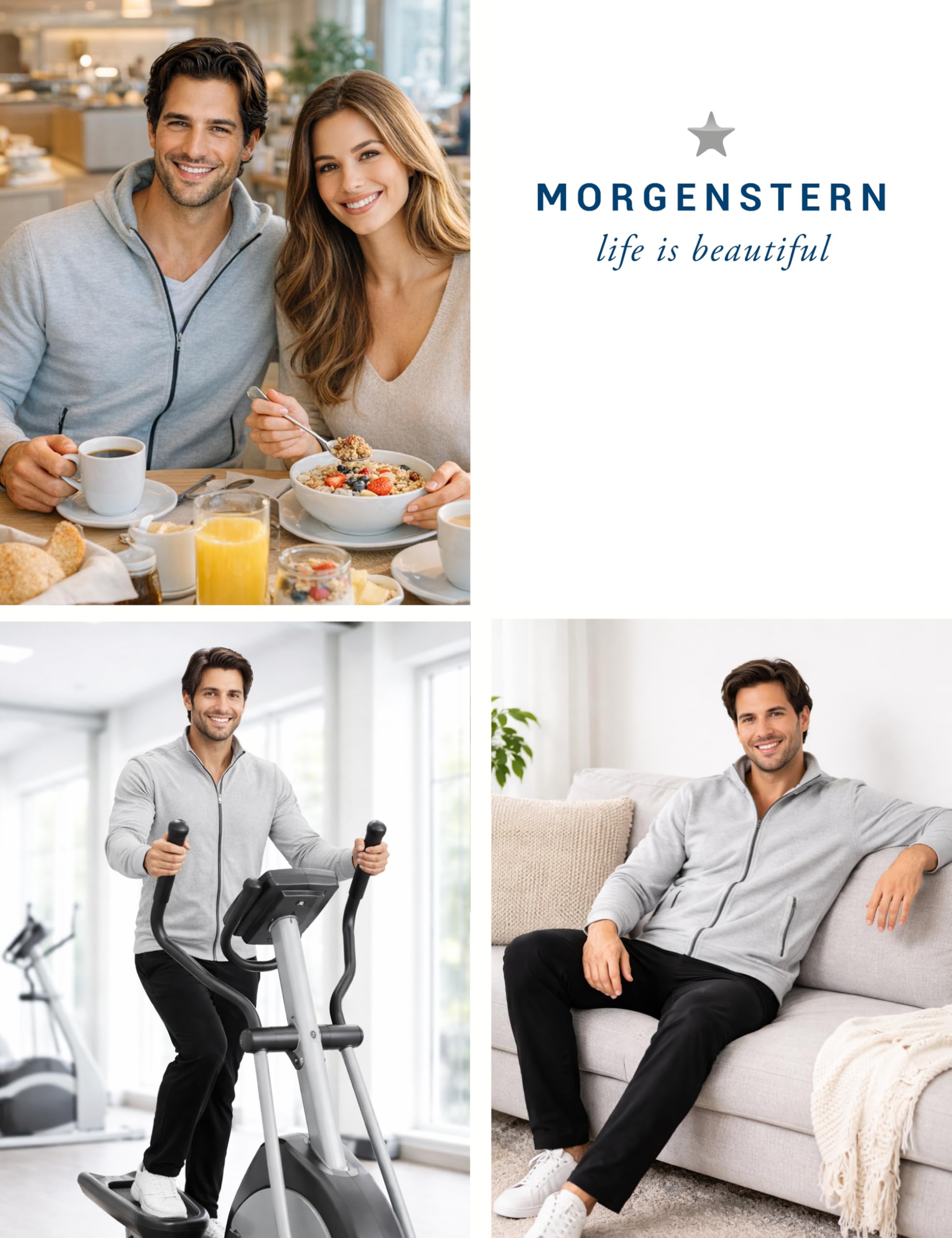 Morgenstern Chándal Hombre Completo Algodón Clásico Gris