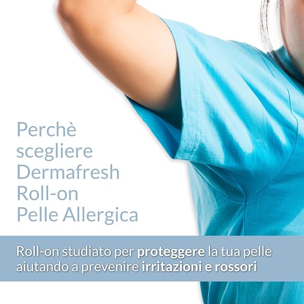 Dermafresh Alfa Pelle Allergica, Deodorante Roll On Ipoallergenico, Senza Alcol e Senza Profumo, 75 ml 75 ml (Confezione da 1) - 1