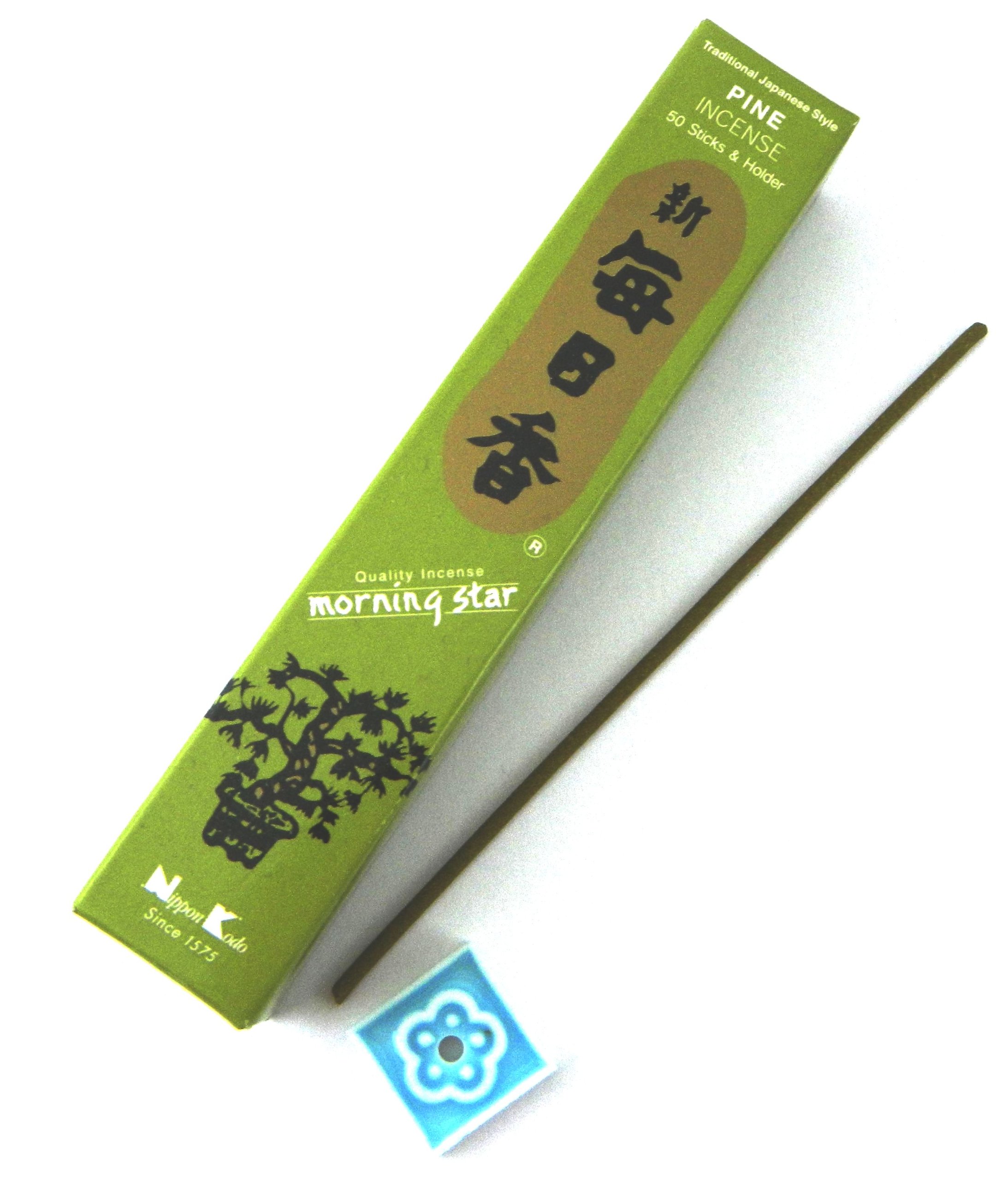Nippon Kodo Morning Star Räucherstäbchen Pinie – 50 Stück Ohne Holzkern Mit Ständer