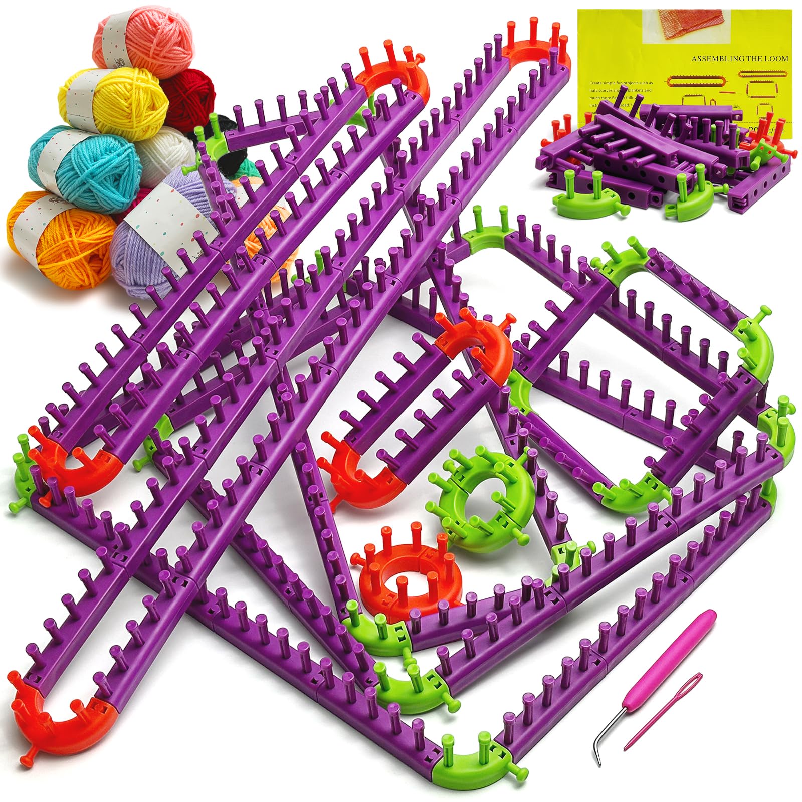 その他 LOOM Amazon.com: UCDRMA Adjustable Loom Knitting Kit, Up to 21