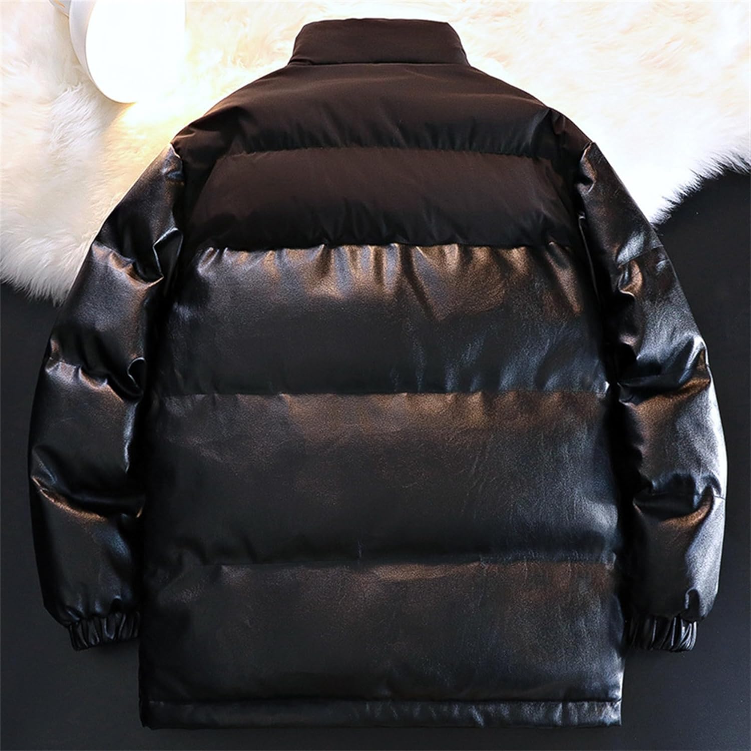 Maiyifu-GJ Men’s Thickened Down Jacket Coat Lightweight Windproof Padded Parka Outerwear Winter Warm Overcoat