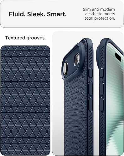 Vista 218 de Spigen Liquid Air - Funda diseñada para iPhone 13 Pro Max (2021), color negro mate