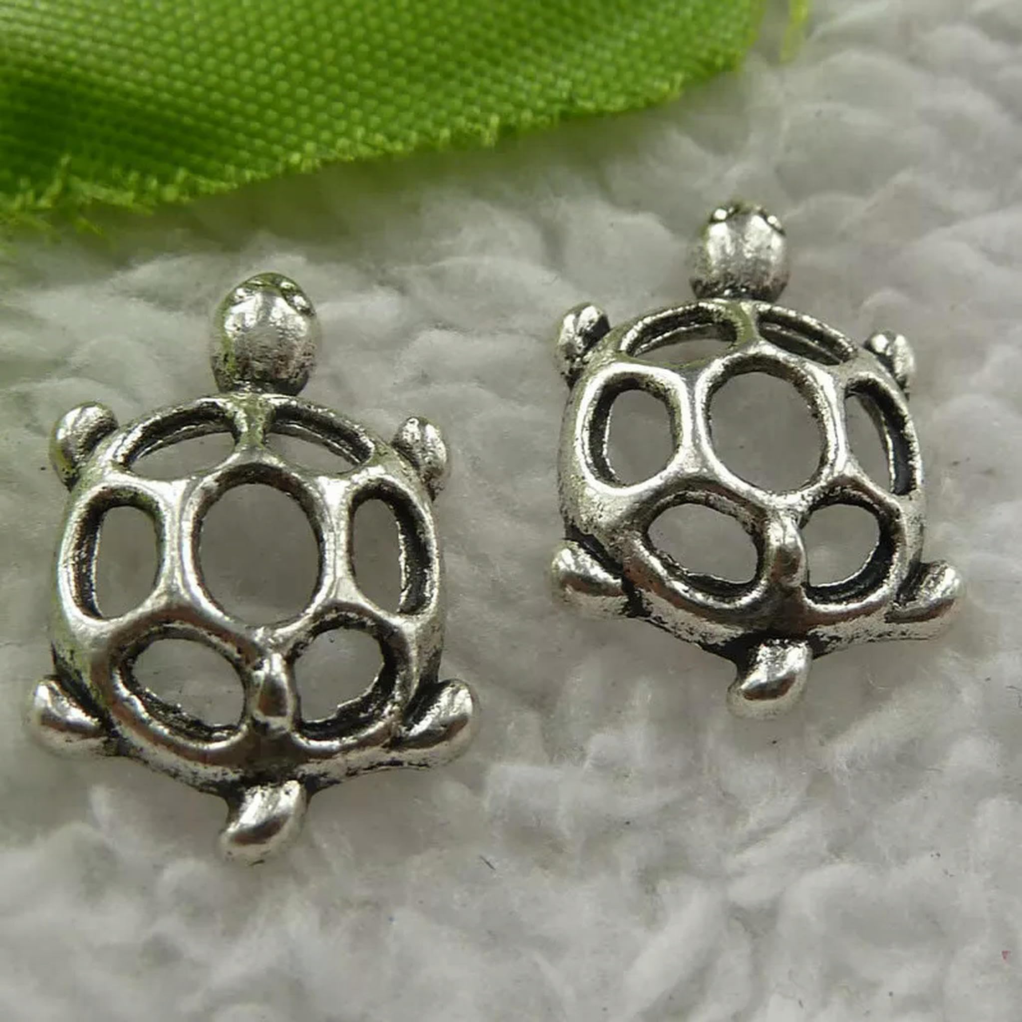 Tortue en Argent tibétain 19x13mm pour concevoir facilement 360 bijoux bohèmes B4105