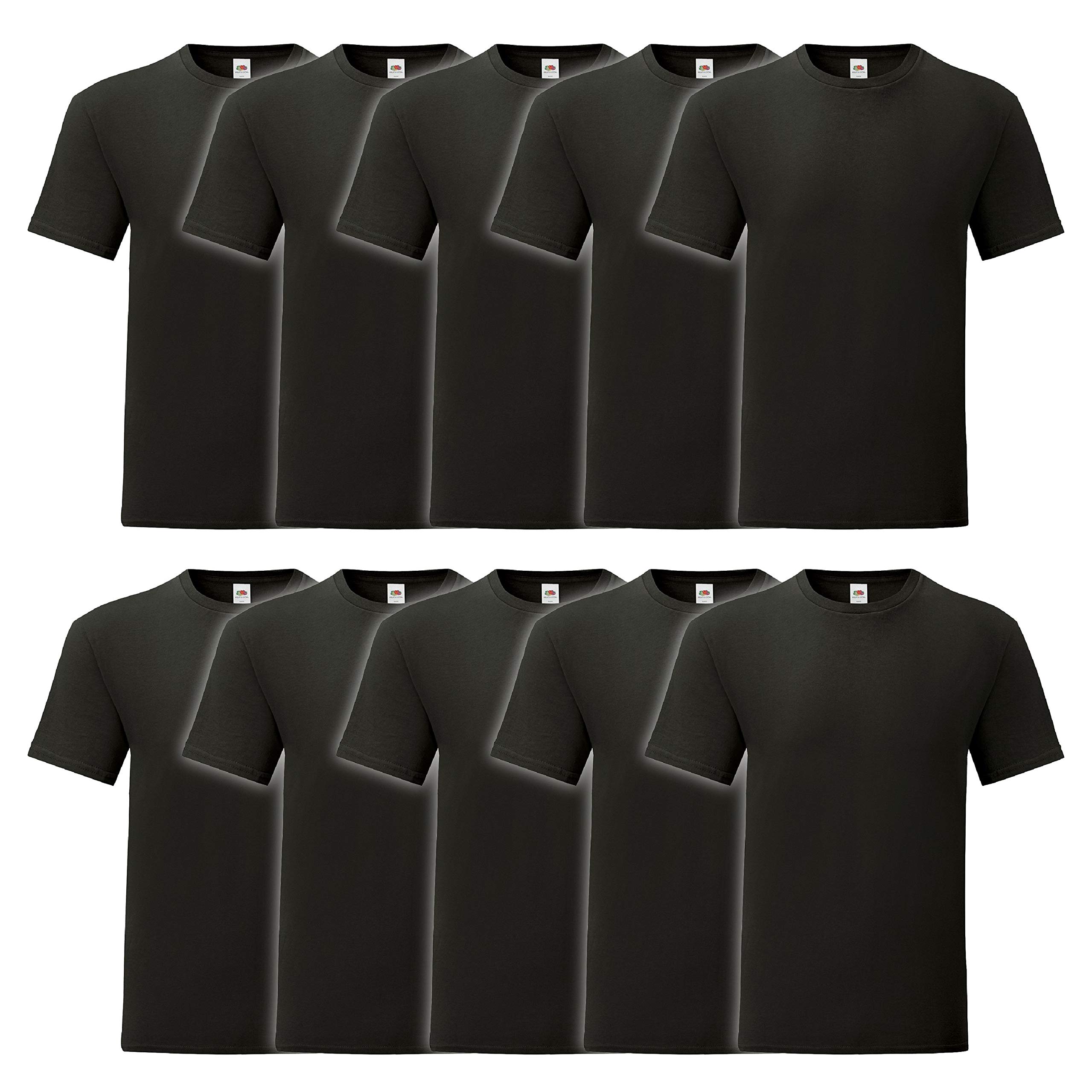 Fruit of the Loom Iconic T Lot de 10 t-shirts pour homme Taille S à 5XL