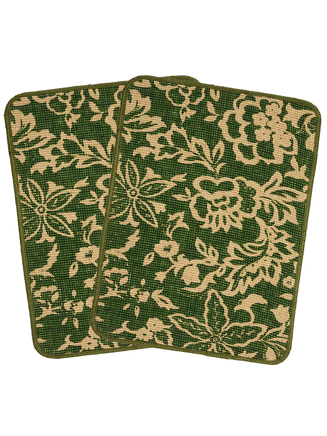 Saral Home Jute Printed Rectangular Doormat, Set of 2 | Durable & Washable Doormat for Home/Kitchen/Lobby/Outddoor | Living Room Rug for Entrance Door (Green, 40x60 cm)-image-33