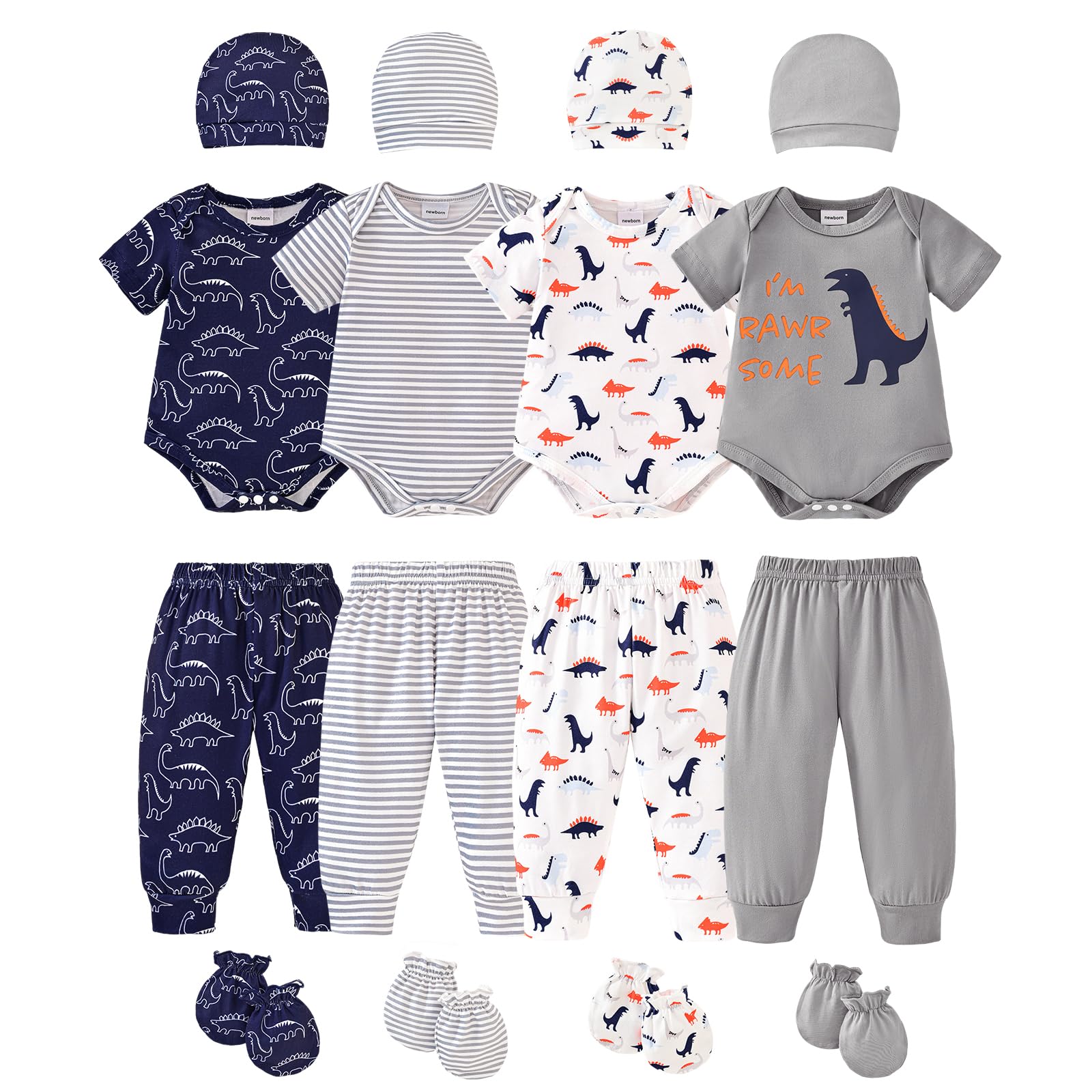 Newborn Baby Clothes Unisex Baby Layette Set Infant Romper Outfit 0-12M