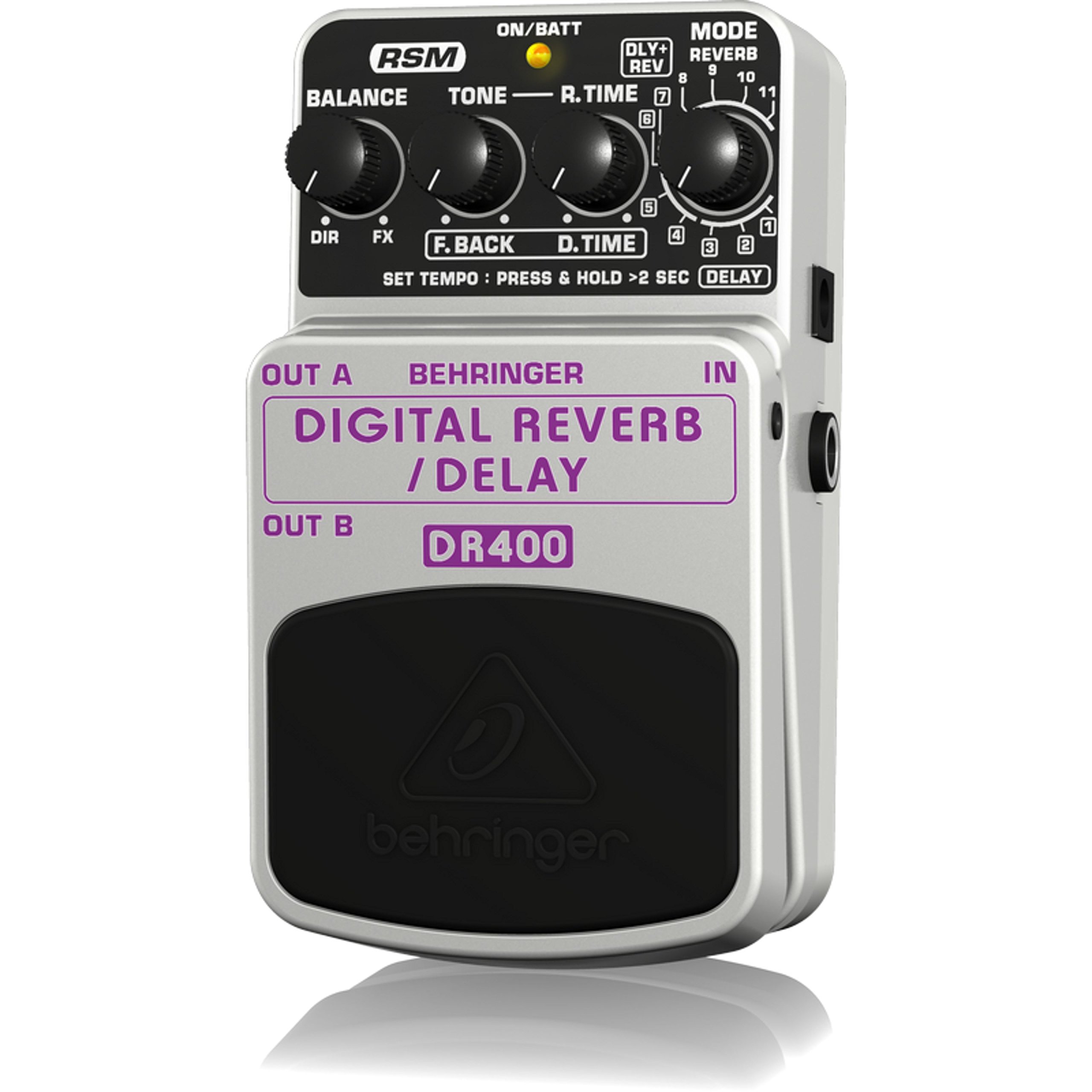 BEHRINGER DR400 デジタルリバーブ/ディレイ Behringer DR400 Digital Reverb/Delay Pedal | Sweetwater