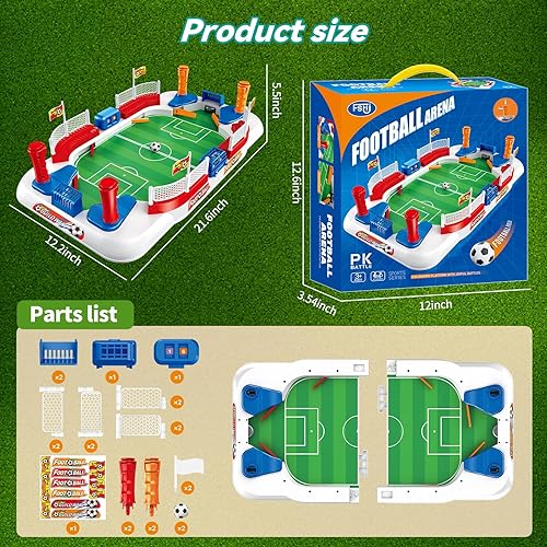 Miniatura 7 de Juego de mesa de fútbol para niños mini juego de mesa de futbolín, regalo para niños de 3, 4, 5, 6, 7, 8 a 12 años, juguetes deportivos de fútbol