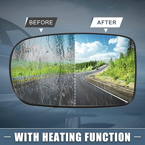 Miniatura 5 de Espejo calefactable 68101147AA con placa de respaldo izquierdo del lado del conductor, espejo exterior del coche para Chrysler 200 2011-2016 para