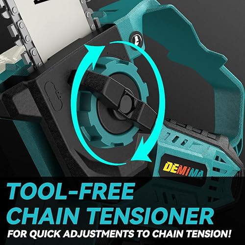 Miniatura 7 de Mini motosierra para batería Makita de 18 V, motosierra eléctrica inalámbrica 2 en 1 de 8 y 6 pulgadas con motor sin escobillas y engrasador