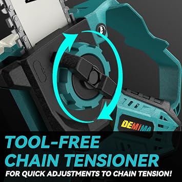 Mini Chainsaw for Makita Battery, 8-Inch and 6-Inch 2-IN-1 Cordless Electric Chain saw with Brushless Motor and Auto-Oiler, 800W Hand Mini Chainsaw for Tree Pruning Wood Cutting(No Battery)