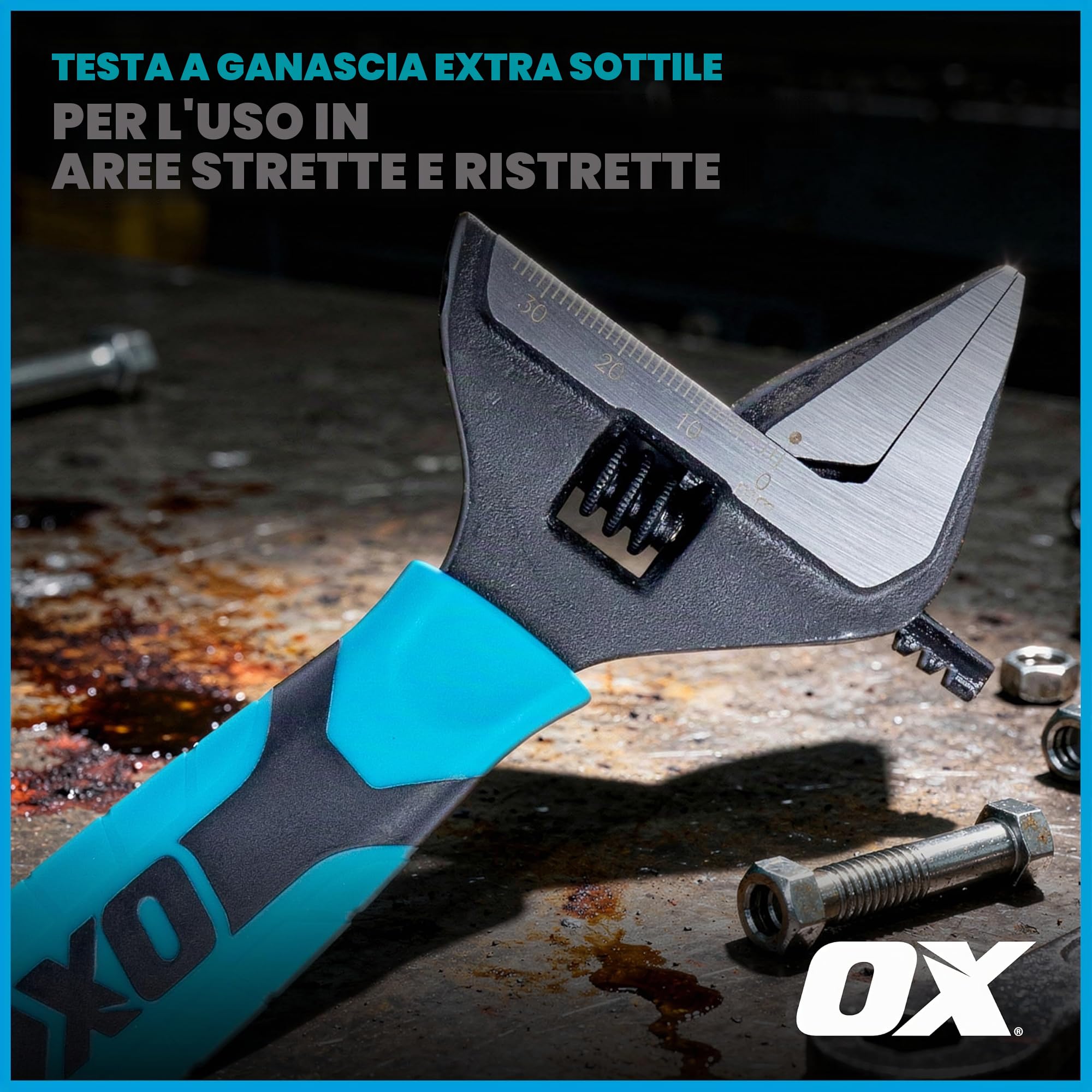 OX - Chiave regolabile professionale, extra larga, multicolore, OX-P324606, multicolore, OX-P324606